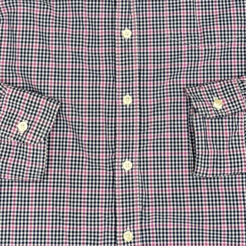 J. CREW Men's Slim Fit Woven Checkered Button-Down‎ Shirt | Size L